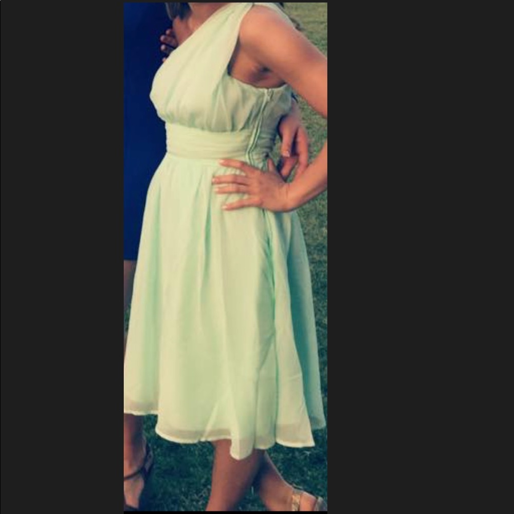 Mint bridesmaids dress
